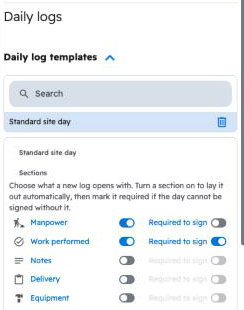 templates page daily log templates