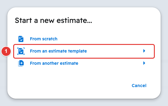 Start a new estimate window